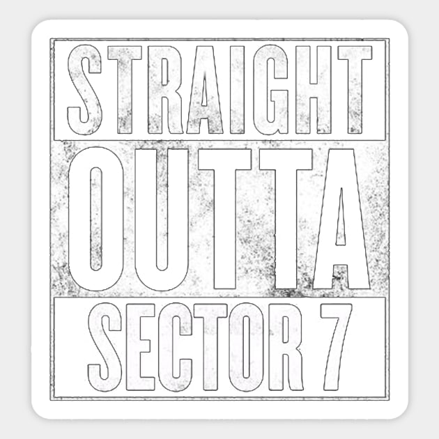 Straight Outta Sector 7 - Final Fantasy VII Sticker by thethirddriv3r